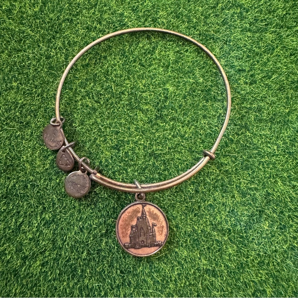 Gold Alex & Ani Walt Disney World Castle Charm Bracelet